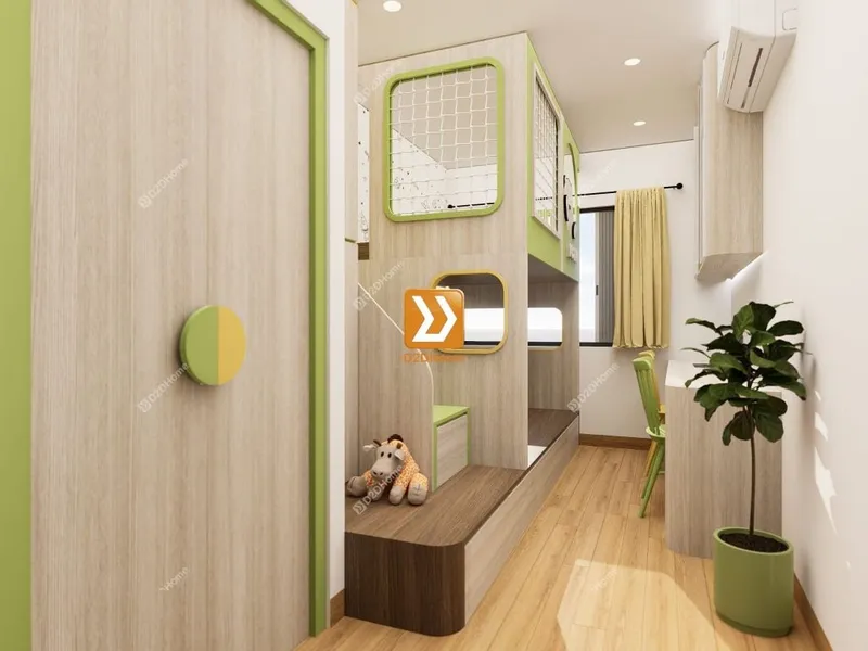 Phòng ngủ giường tầng cho 2 bé trai nhà chị Perong Trang - Ảnh 4