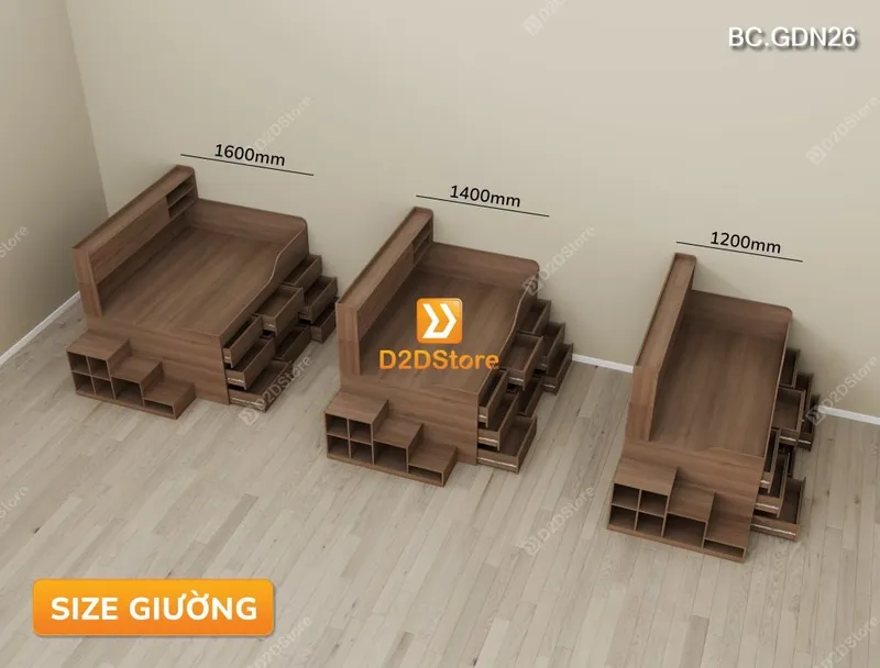 Giường đa năng nhiều ngăn kéo BC.GDN26 - Ảnh 12