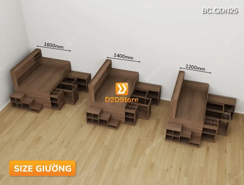 Giường đa năng nhiều tủ lưu trữ BC.GDN25 - Ảnh 11