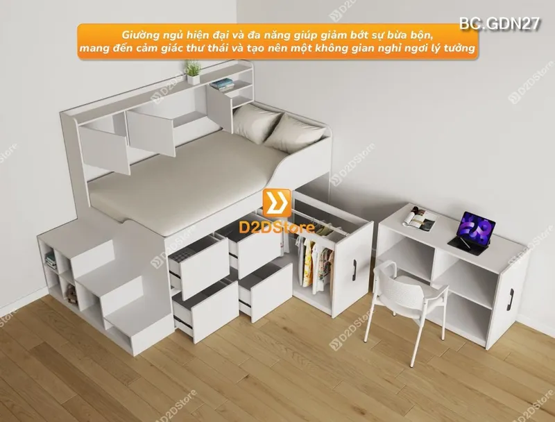 Giường đa năng lưu trữ thông minh BC.GDN27 - Ảnh 13
