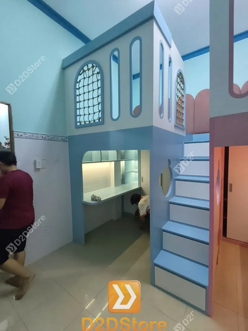 Phòng ngủ giường tầng cho 2 bé trai và gái nhà chị Huệ Nguyễn - Ảnh 10