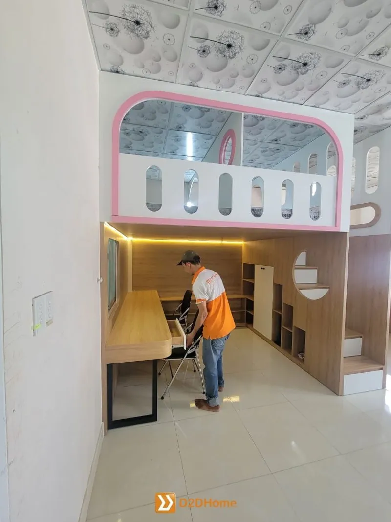 Phòng ngủ giường tầng cho 3 bé trai nhà chị Hoa - Ảnh 6