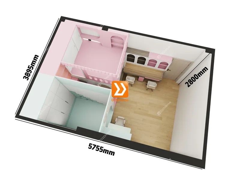 Phòng ngủ giường tầng cho 3 bé gái nhà chị Bi Nguyễn - Ảnh 3