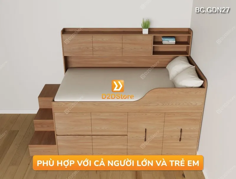 Giường đa năng lưu trữ thông minh BC.GDN27 - Ảnh 4