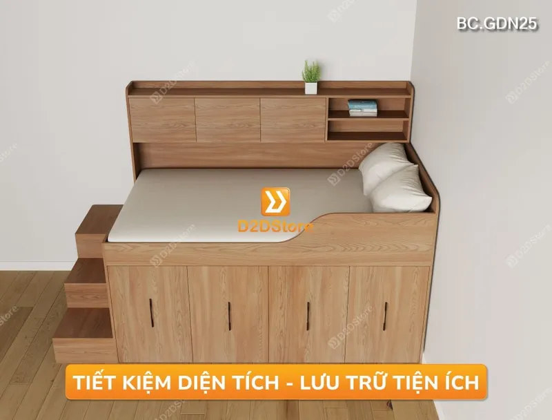 Giường đa năng nhiều tủ lưu trữ BC.GDN25 - Ảnh 5