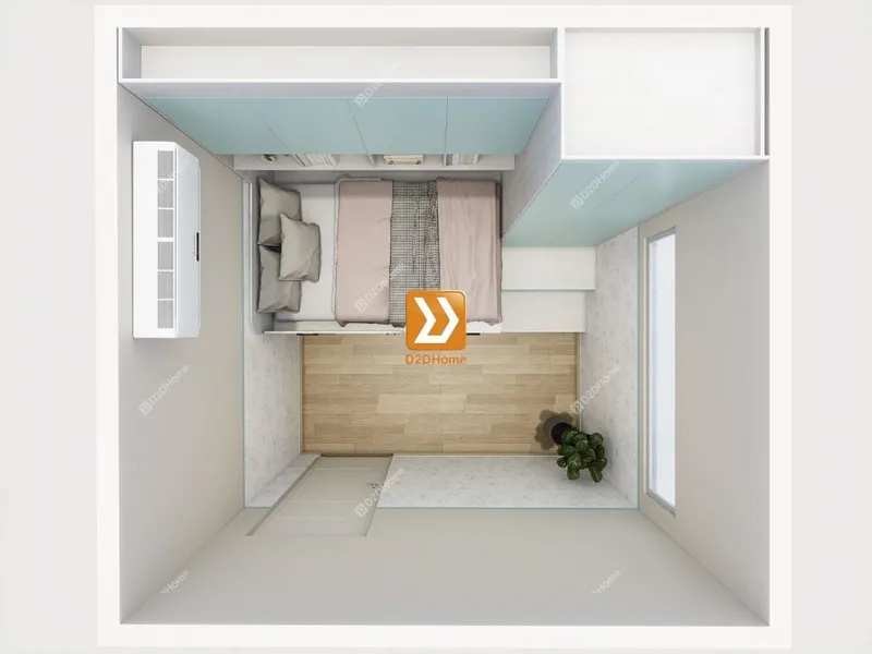 Phòng ngủ với hệ giường tủ bàn kết hợp nhà anh Hoan - Ảnh 5