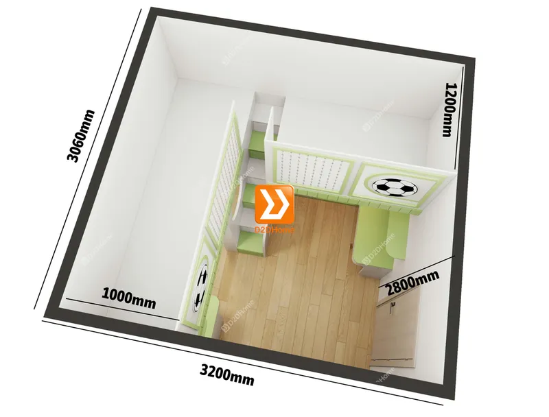 Phòng ngủ giường tầng cho 2 bé trai nhà chị Nguyệt Hiền - Ảnh 4