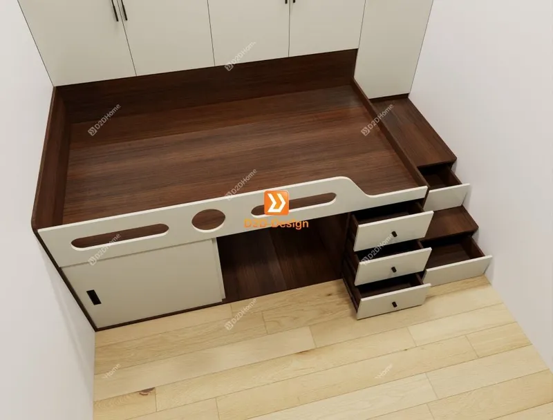 Phòng ngủ với hệ giường tủ kết hợp nhà chị Chi Lê - Ảnh 5
