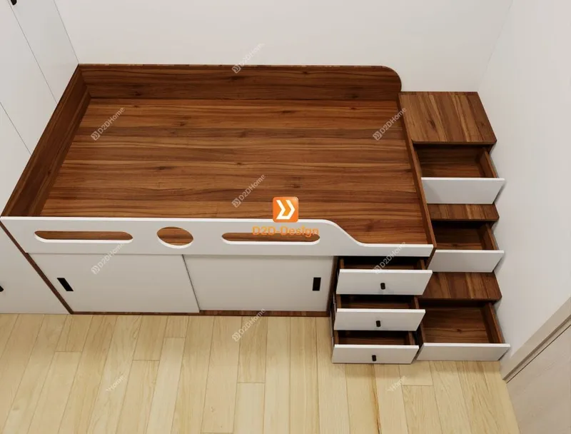 Phòng ngủ với hệ giường tủ kết hợp nhà chị Xuân Nghi - Ảnh 2