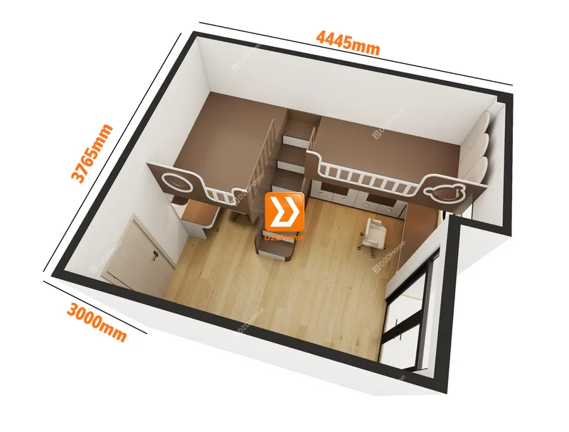 Phòng ngủ giường tầng cho 2 bé gái nhà chị Lệ Trang - Ảnh 2