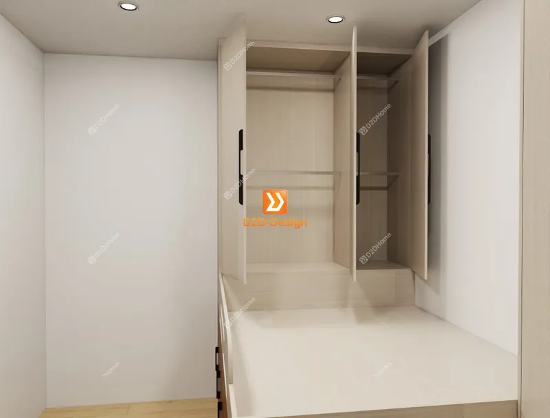 Phòng ngủ với hệ giường tủ kết hợp nhà anh Khang - Ảnh 3