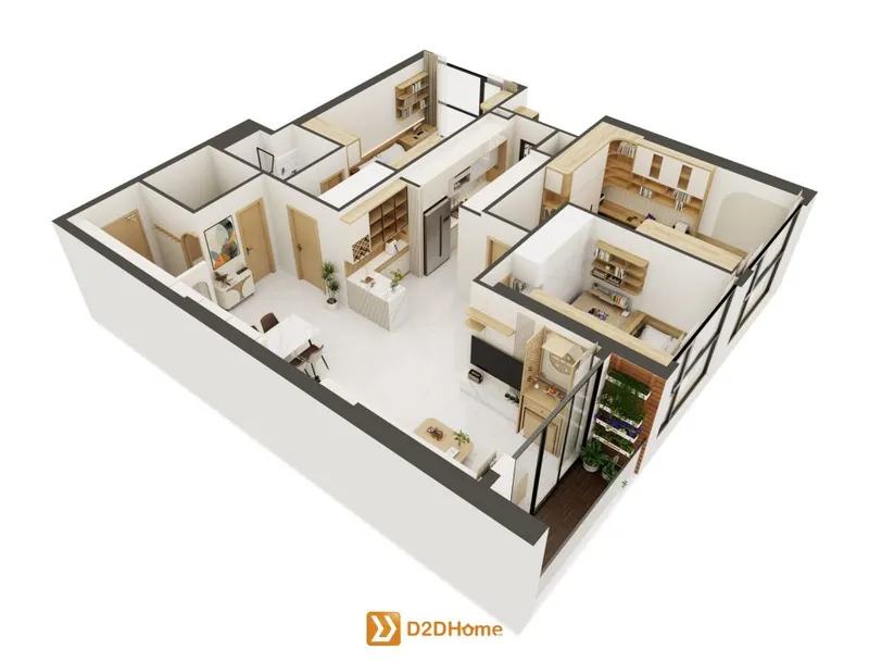 Vinhomes phường Bình Thạnh căn hộ 3 phòng ngủ nhà chị Vân - Ảnh 3