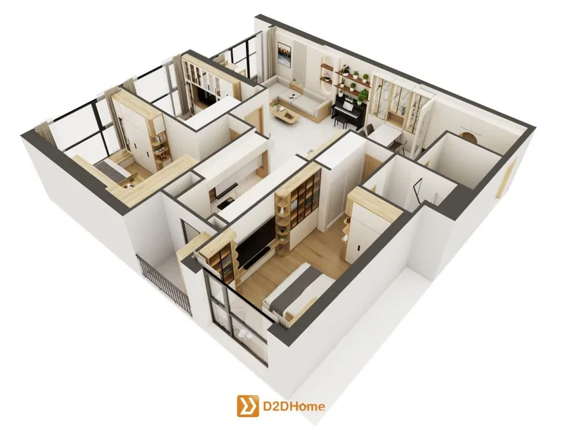 Vinhomes phường Bình Thạnh căn hộ 3 phòng ngủ nhà chị Vân - Ảnh 4
