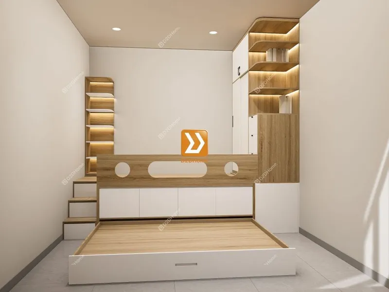 Phòng ngủ cho bé với hệ giường tủ bàn kết hợp nhà chị Phượng - Ảnh 13