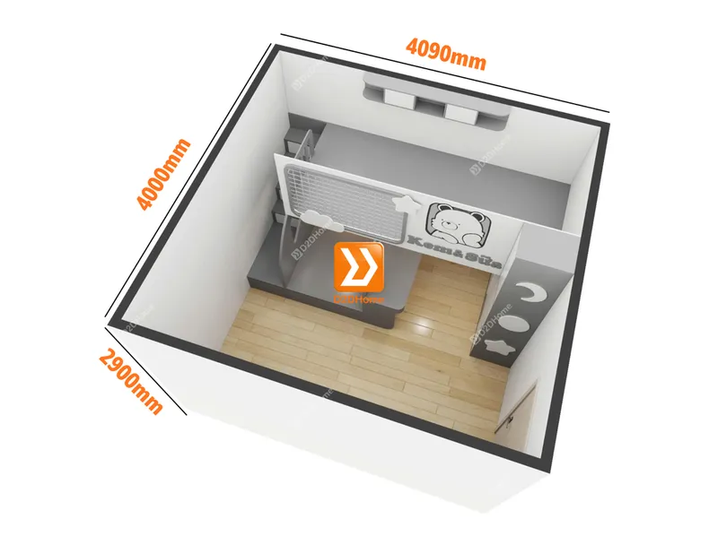 Phòng ngủ giường tầng cho 2 bé gái nhà chị Thúy Vy - Ảnh 5