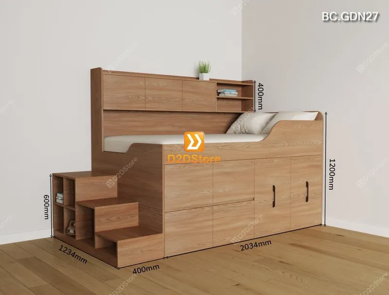 Giường đa năng lưu trữ thông minh BC.GDN27 - Ảnh 8