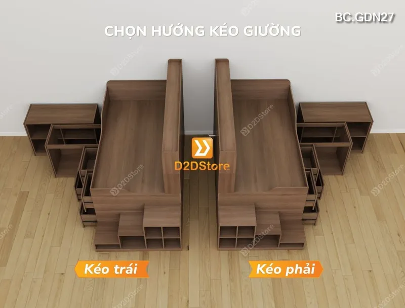 Giường đa năng lưu trữ thông minh BC.GDN27 - Ảnh 9