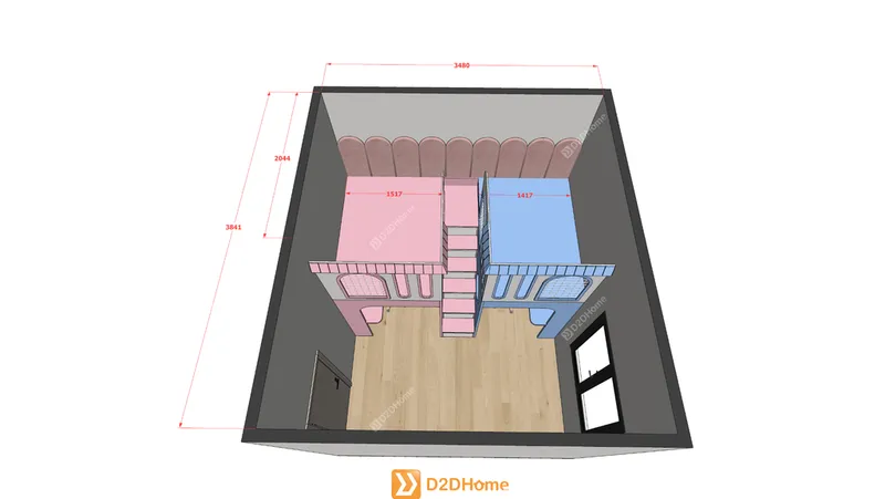 Phòng ngủ giường tầng cho 2 bé trai và gái nhà chị Huệ Nguyễn - Ảnh 5