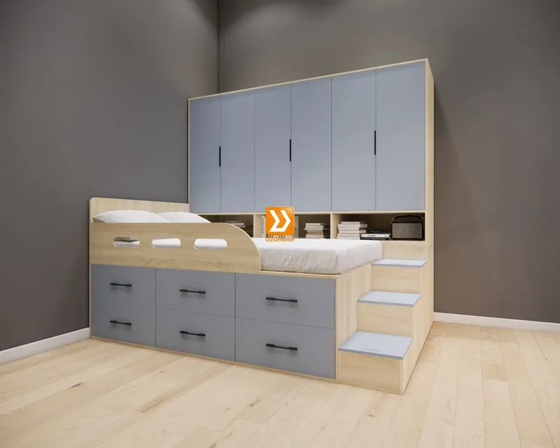Hệ tủ liền giường TLG.01 - Ảnh 12