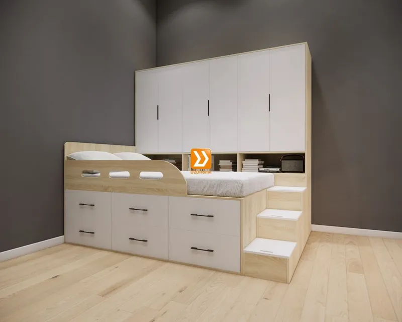 Hệ tủ liền giường TLG.01 - Ảnh 15