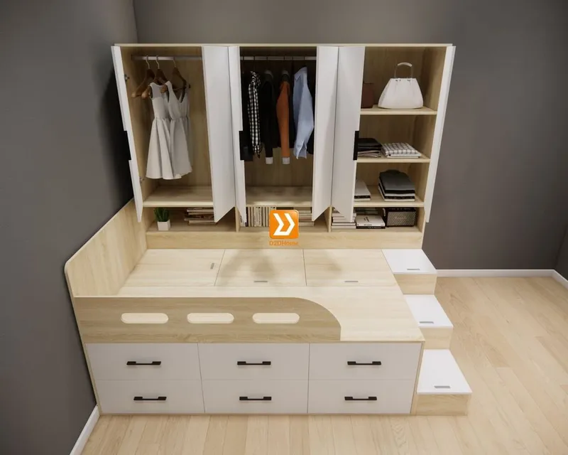 Hệ tủ liền giường TLG.01 - Ảnh 1