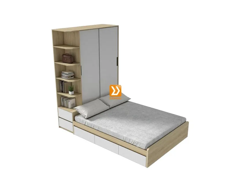 Hệ tủ liền giường TLG.08 - Ảnh 4