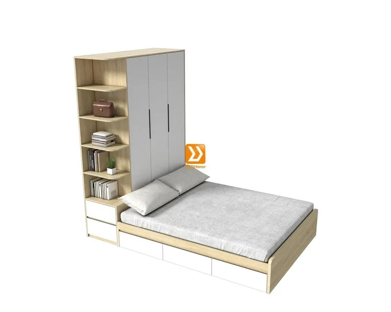 Hệ tủ liền giường TLG.09 - Ảnh 3