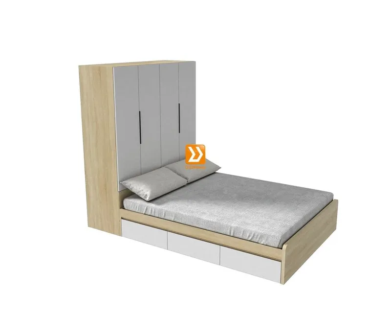 Hệ tủ liền giường TLG.06 - Ảnh 3
