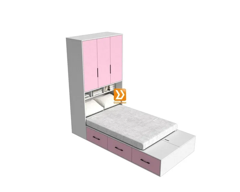 Hệ tủ liền giường TLG.02 - Ảnh 4