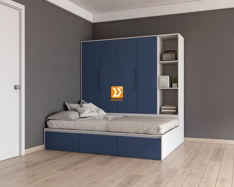 Hệ tủ liền giường TLG.05 - Ảnh 11