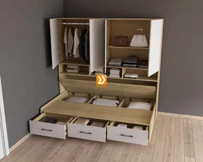 Hệ tủ liền giường TLG.04