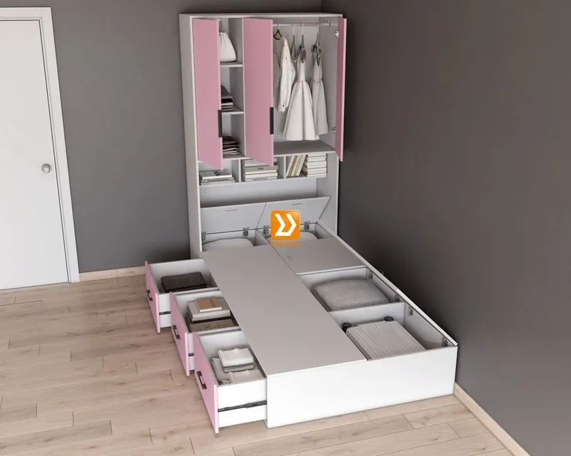 Hệ tủ liền giường TLG.02 - Ảnh 8