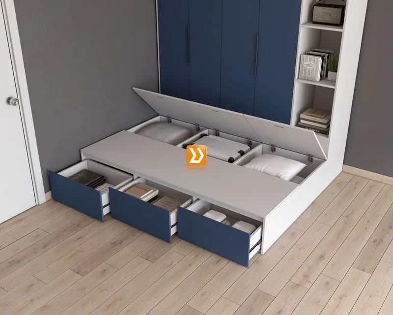 Hệ tủ liền giường TLG.05 - Ảnh 3