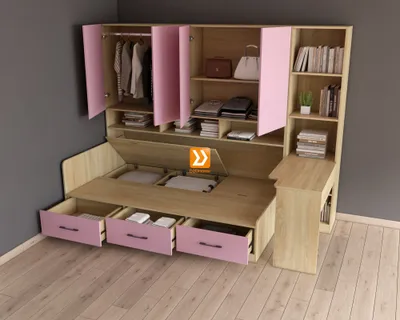 Hệ tủ liền giường TLG.03