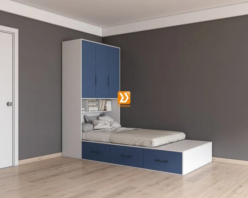 Hệ tủ liền giường TLG.02 - Ảnh 9
