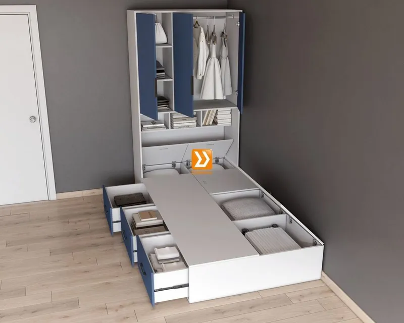 Hệ tủ liền giường TLG.02 - Ảnh 10