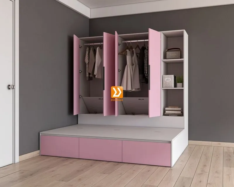 Hệ tủ liền giường TLG.05 - Ảnh 6