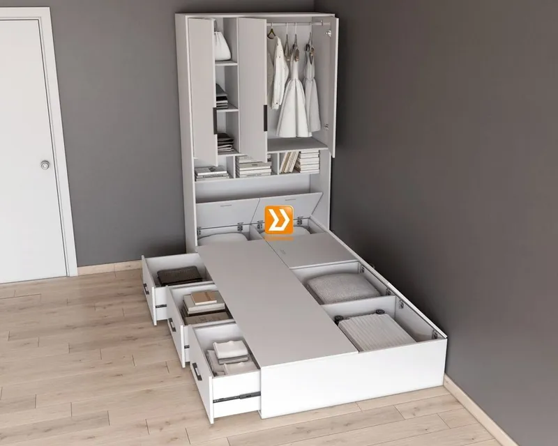 Hệ tủ liền giường TLG.02 - Ảnh 2