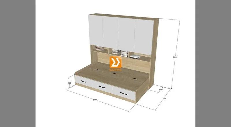 Hệ tủ liền giường TLG.04 - Ảnh 6