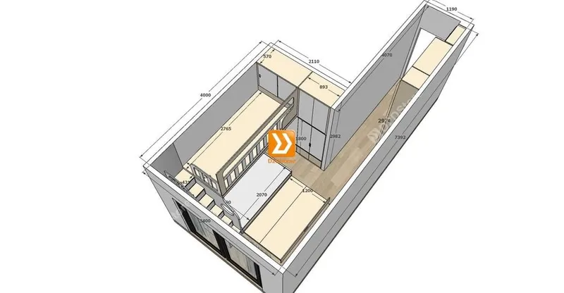 Phòng ngủ giường tầng cho bố mẹ và 2 bé nhà chị Phương Huỳnh - Ảnh 4