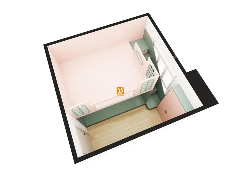 Phòng ngủ giường tầng cho 2 bé trai và 1 bé gái nhà chị Thúy Nga - Ảnh 5