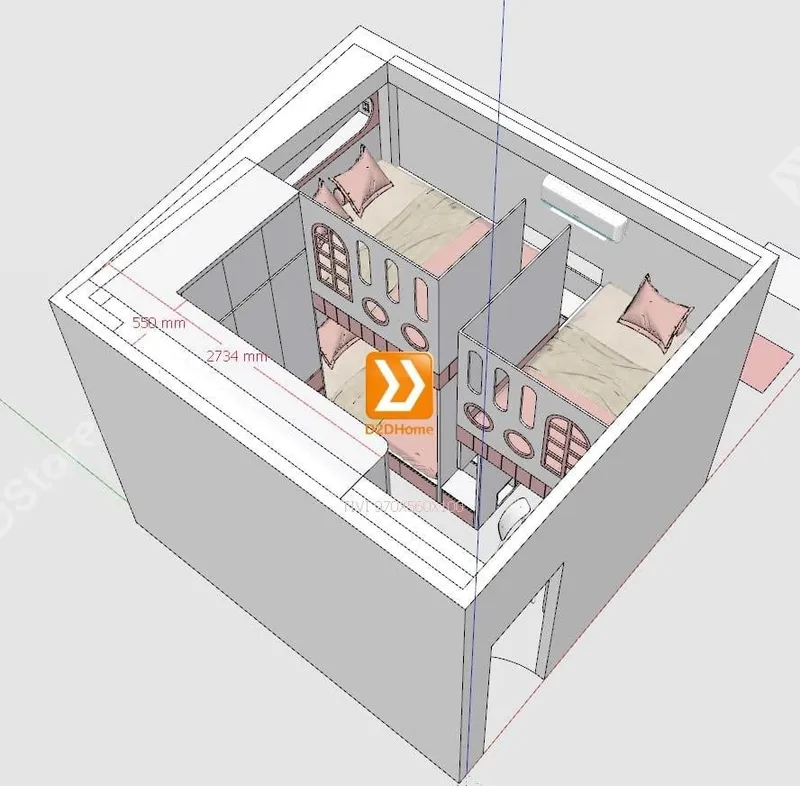 Phòng ngủ giường tầng cho 3 bé gái nhà chị Ngọc Lễ - Ảnh 16