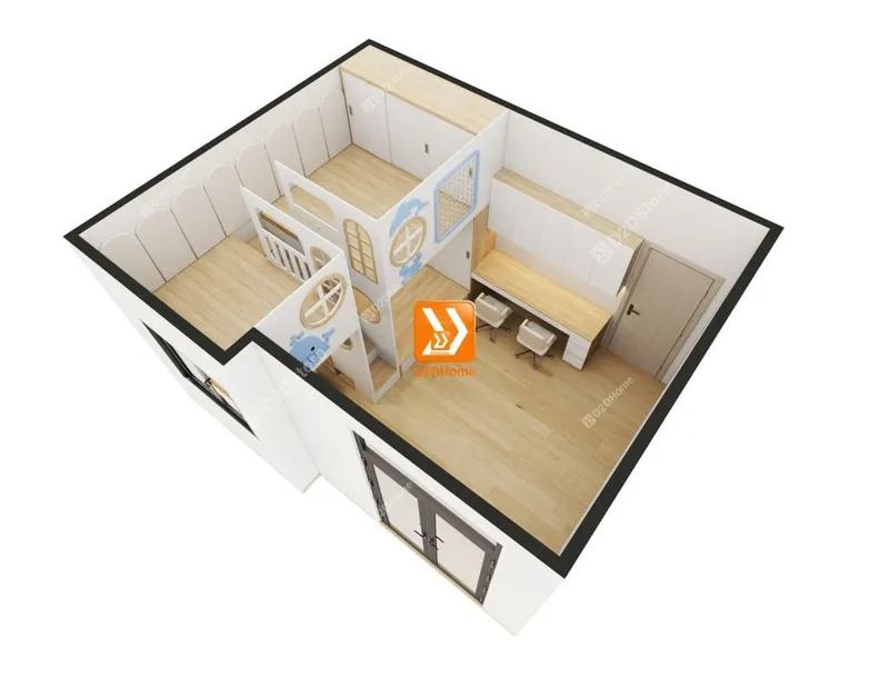 Phòng ngủ giường tầng cho 3 bé trai nhà chị Phương Ly - Ảnh 9