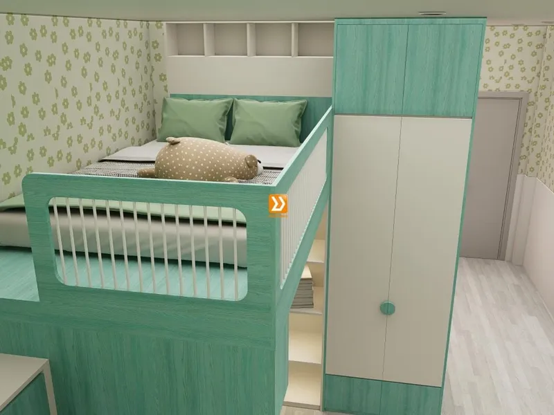 Phòng ngủ giường tầng cho 1 bé trai và 1 bé gái nhà anh Dũng Jack - Ảnh 8