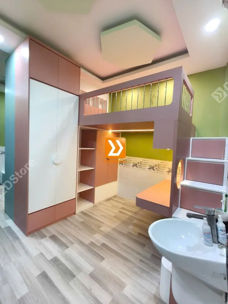Phòng ngủ giường tầng cho 1 bé trai và 1 bé gái nhà anh Dũng Jack - Ảnh 14