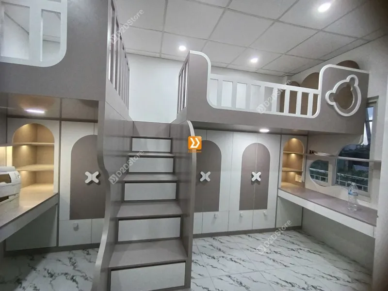 Phòng ngủ giường tầng cho 2 bé gái nhà chị Lệ Trang - Ảnh 16