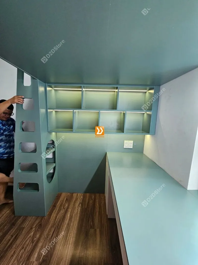 Phòng ngủ giường tầng 1 bé trai nhà anh Huang Juang - Ảnh 8