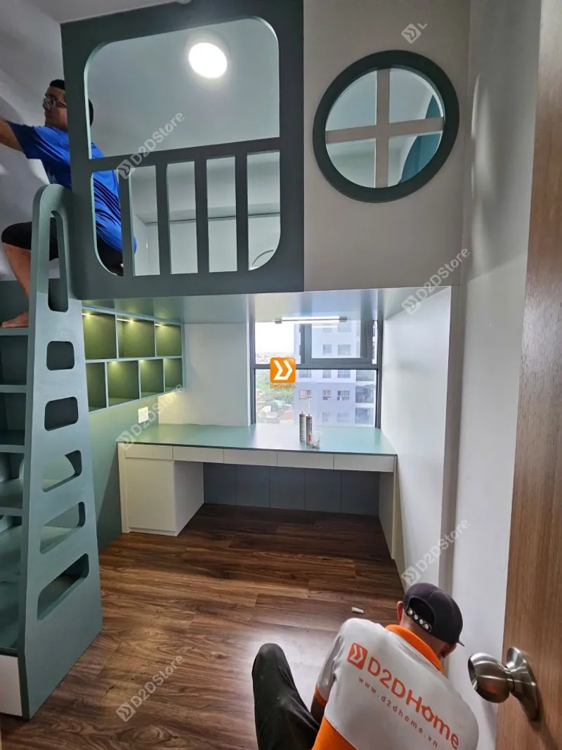 Phòng ngủ giường tầng 1 bé trai nhà anh Huang Juang - Ảnh 10