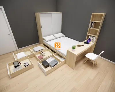 Hệ tủ liền giường TLG.15