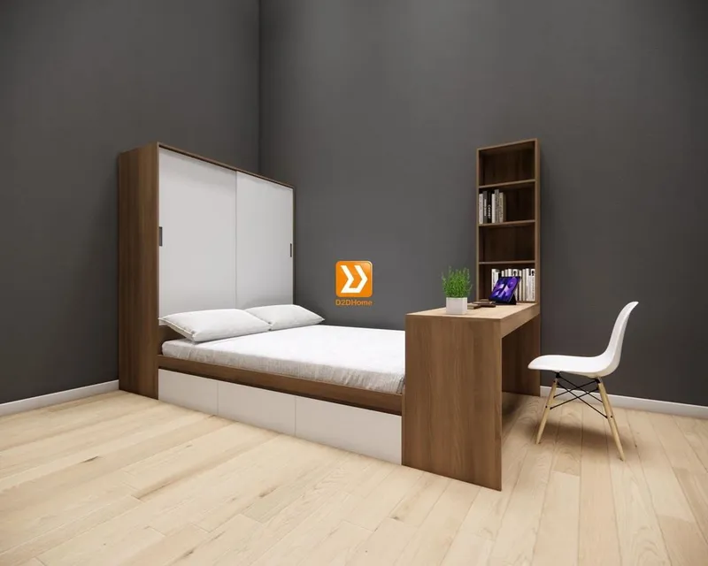 Hệ tủ liền giường TLG.15 - Ảnh 3
